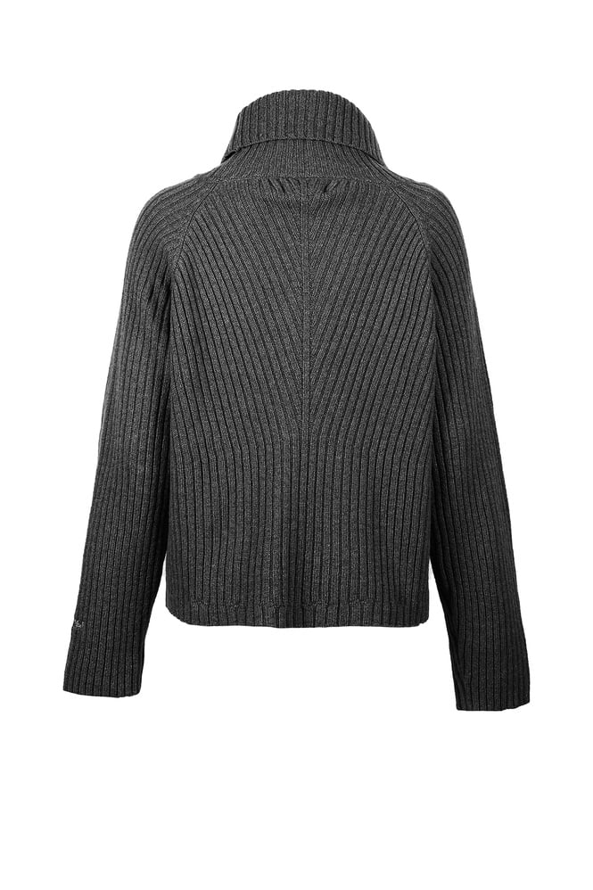 Signe Roll Neck Black Melange Thumbnail